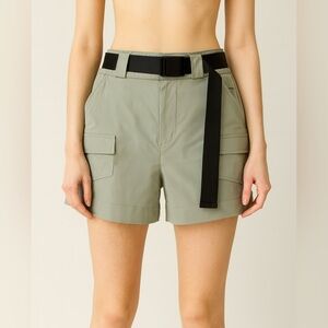 Alder Women's Olive Green Belted Cargo Shorts.   Size-Small